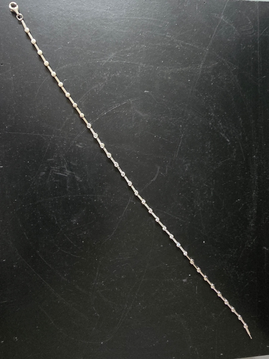 Collier or blanc 18k