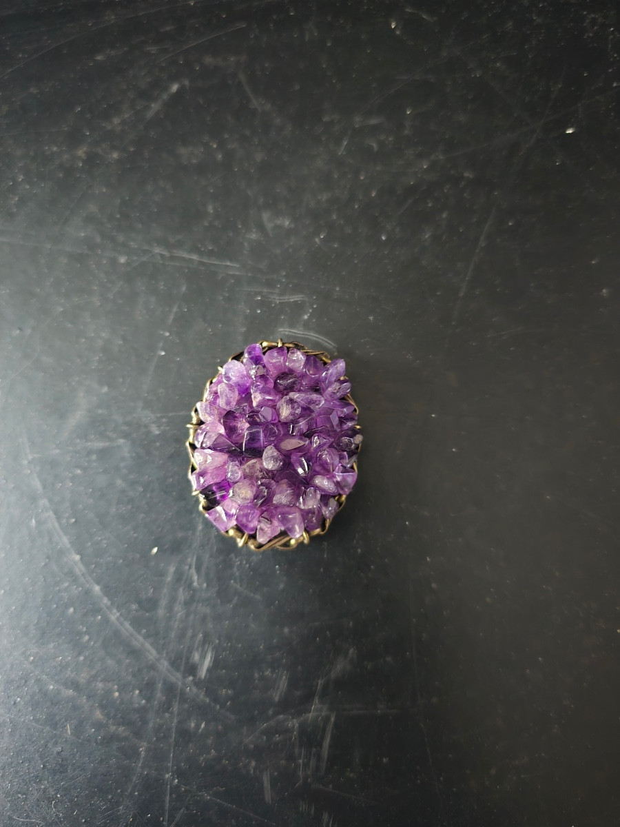 Gucci Amethyst Stone Brooch-photo-2