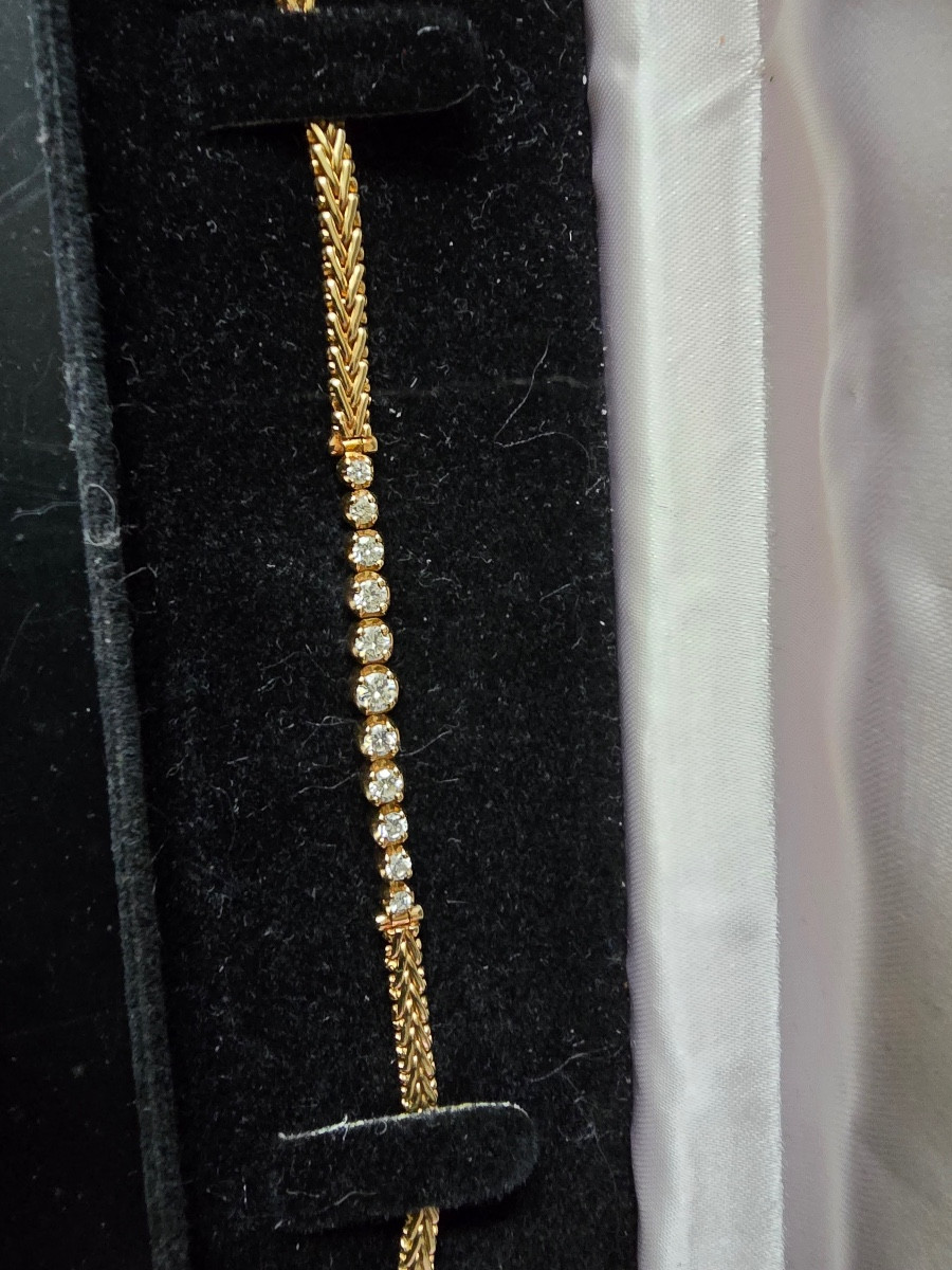 14k Gold And Diamond Bracelet