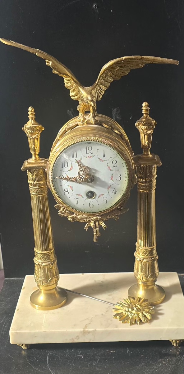 Louis XVI-style Clock With Candelabras 