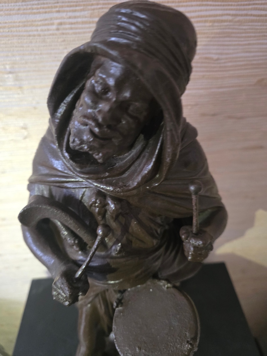 Sculpture Depicting A Berber Player-photo-2