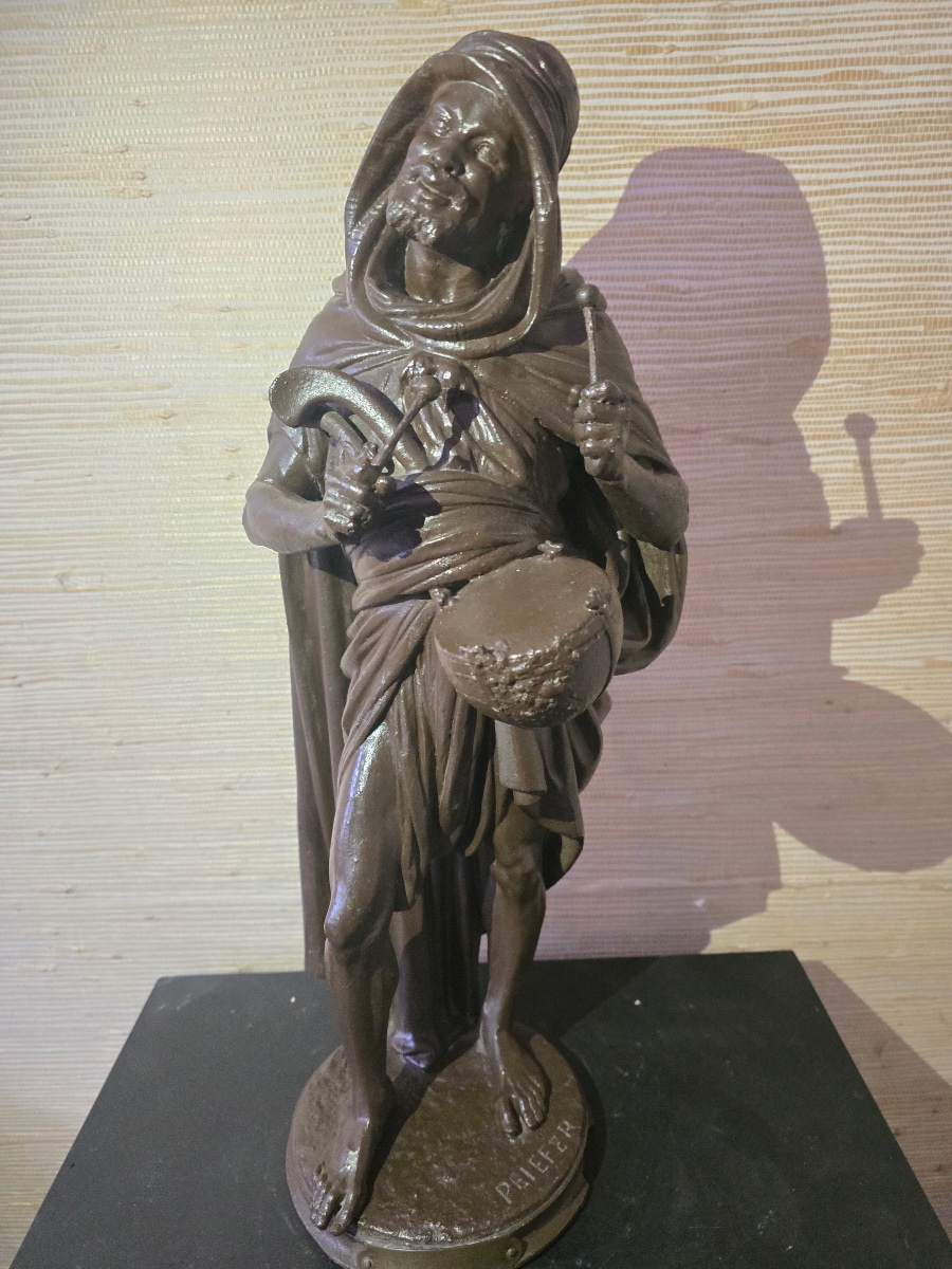 Sculpture Depicting A Berber Player