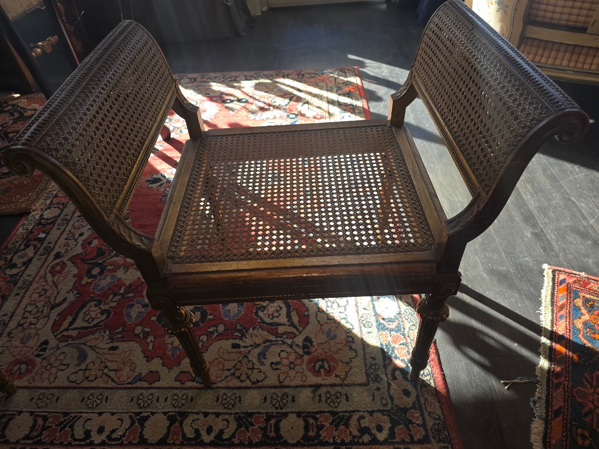 Wicker Piano Bench 