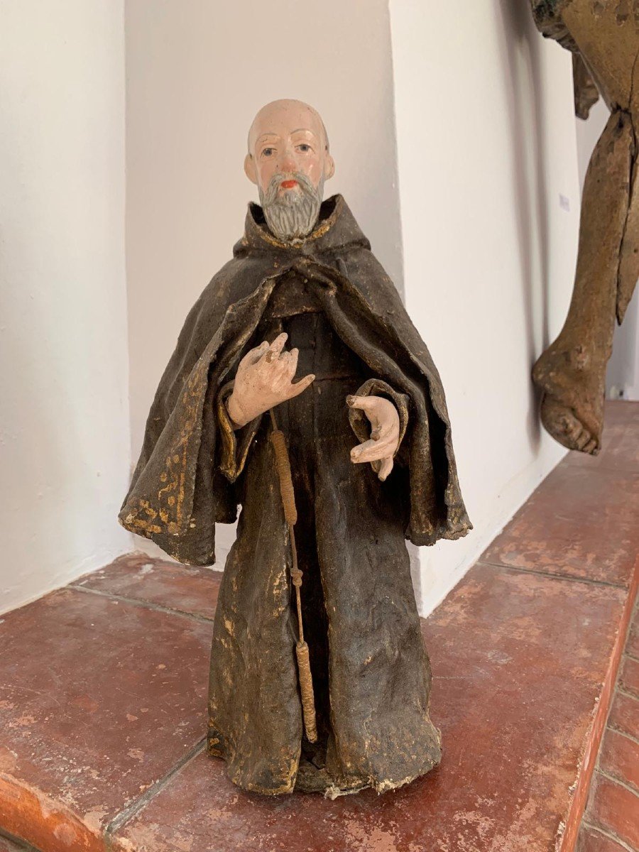 San Pedro De Alcantara Sculpture XVIII Siècle-photo-3