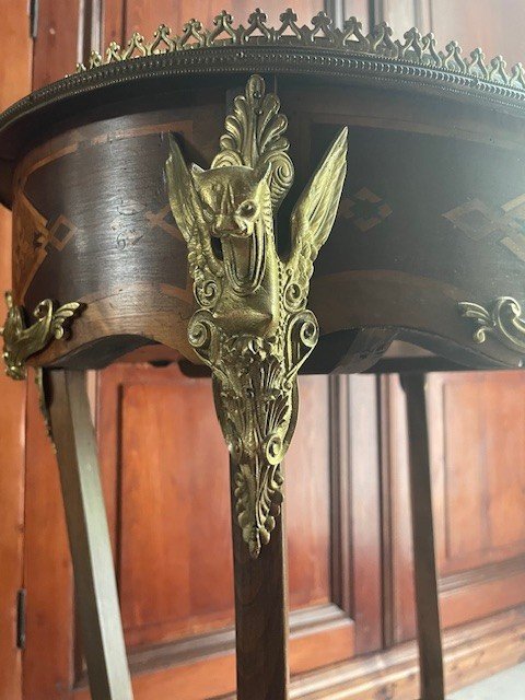 Inlaid Napoleon III Style Plant Holder Or Cooler-photo-4