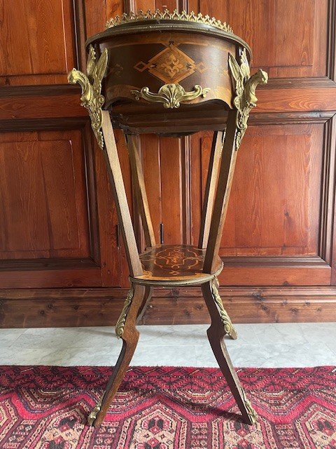 Inlaid Napoleon III Style Plant Holder Or Cooler-photo-1