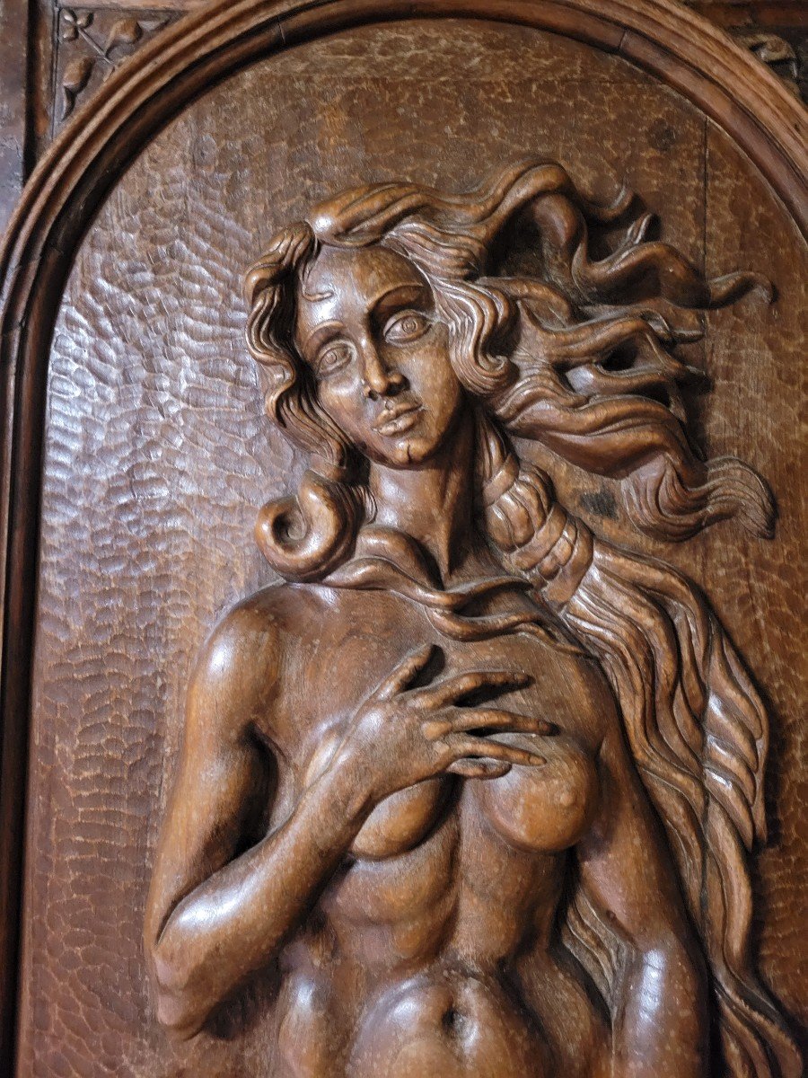 Très Belle Porte En Bois Massif Sculpté Par Louis Joubert-photo-2