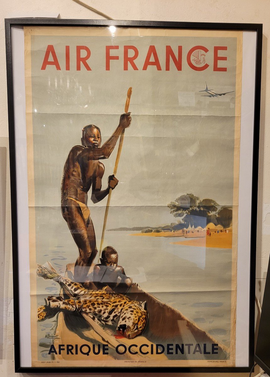 Brenet - Affiche Air France Originale Afrique Occidentale-photo-2