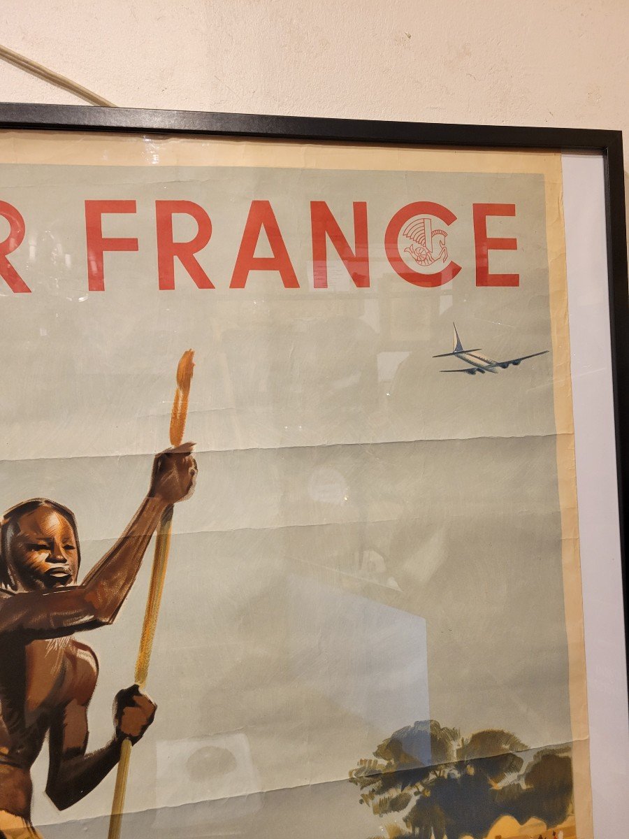 Brenet - Affiche Air France Originale Afrique Occidentale-photo-2