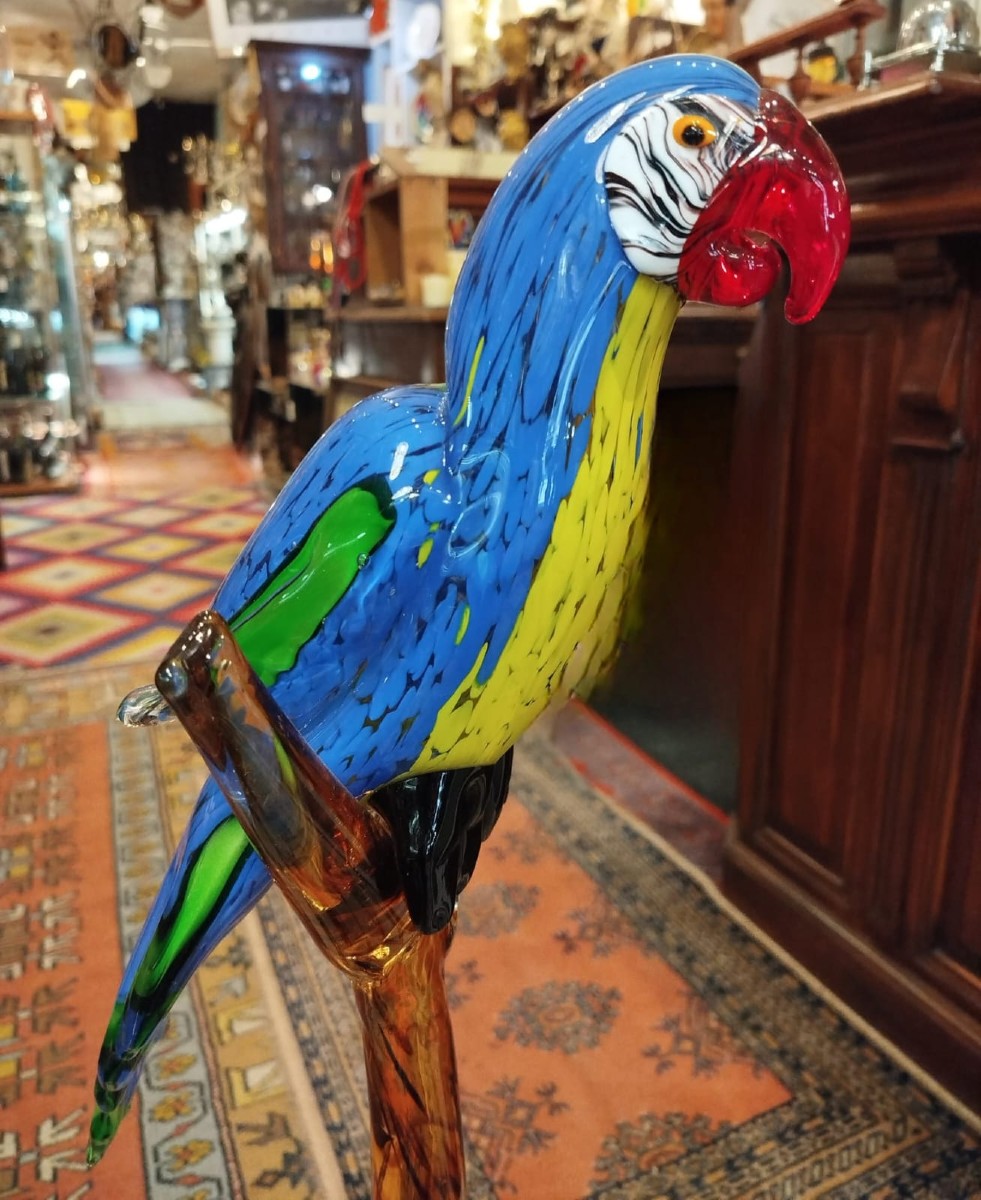 Murano Blown Glass Parrot