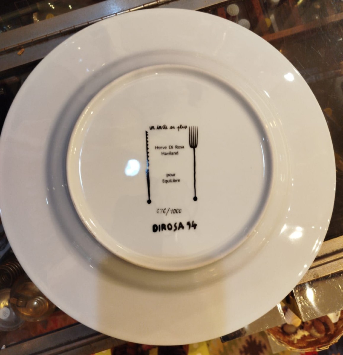 Decorative Plate Signed Hervé Di Rosa – 1993-photo-2