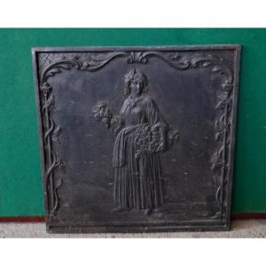Plaque de cheminée "Thème de l'automne"