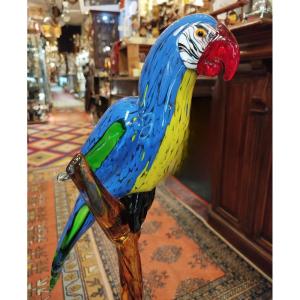 Murano Blown Glass Parrot