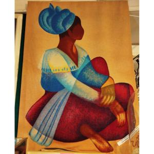 Tapestry By Louis Toffoli – "la Martiniquaise"