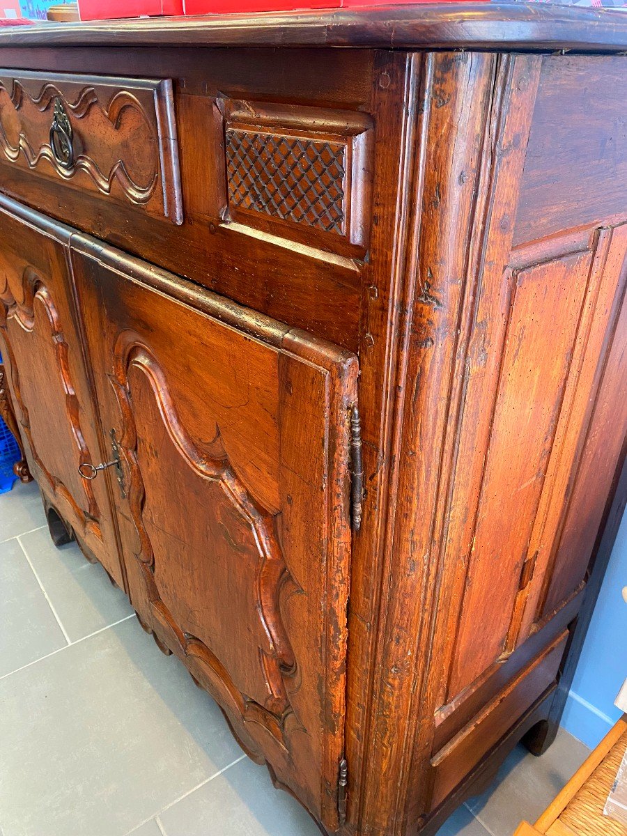  Très Beau Buffet Deux Portes Un Tiroir En Bois De Cerisier d'époque Louis XV  Massif Central -photo-4