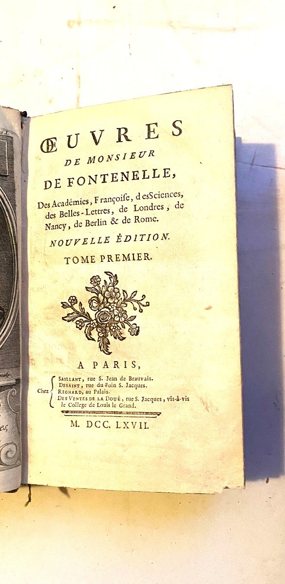 Very Beautiful Series In 11 Illustrated Volumes Of "the Works Of Monsieur De Fontenelle", Paris 1767-photo-3