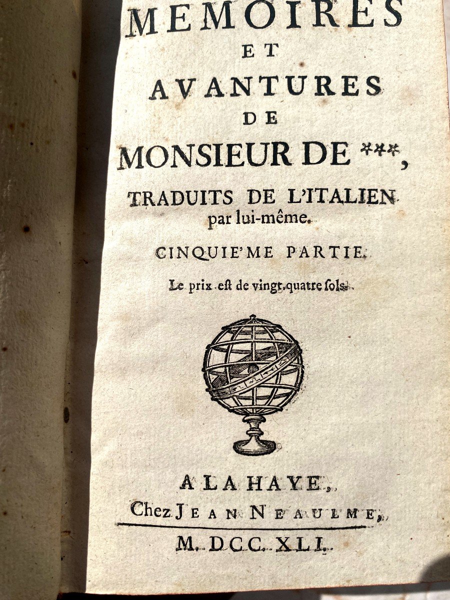  Trois Beaux Volumes In 12 : Mémoires Et Avantures De Mr D.... (comte De Kermalec) Par Gaillard-photo-2