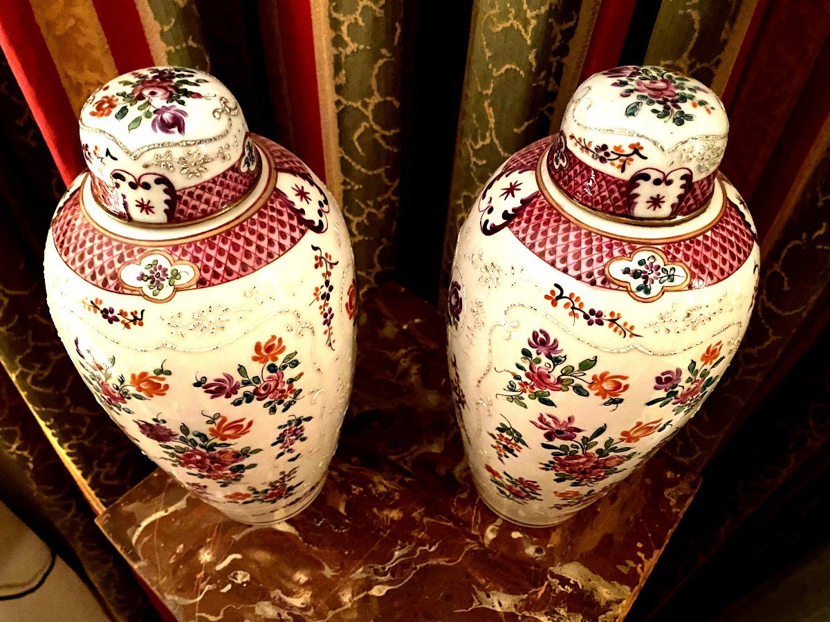 Very Beautiful Pair Of Covered Pots In The Chinese Way Mid-nineteenth Century By Jacob Petit Paris-photo-2