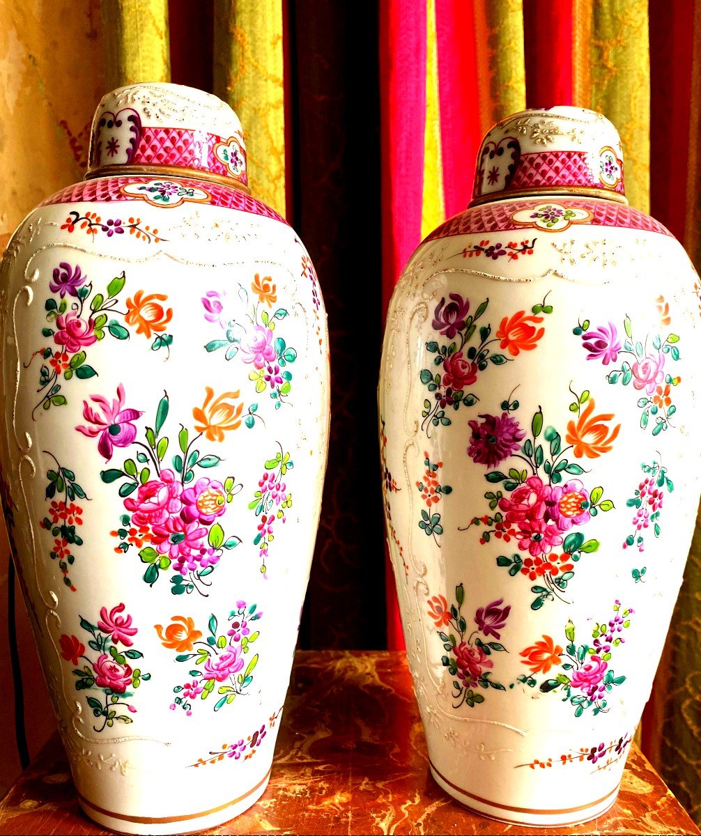 Very Beautiful Pair Of Covered Pots In The Chinese Way Mid-nineteenth Century By Jacob Petit Paris-photo-8