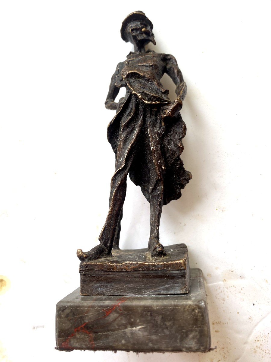 Ratapoil Bronze Lost Wax Fictional Character Honoré Daumier Early 20th Careful Reproduction-photo-2