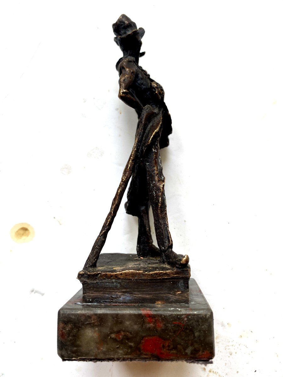 Ratapoil Bronze Lost Wax Fictional Character Honoré Daumier Early 20th Careful Reproduction-photo-1
