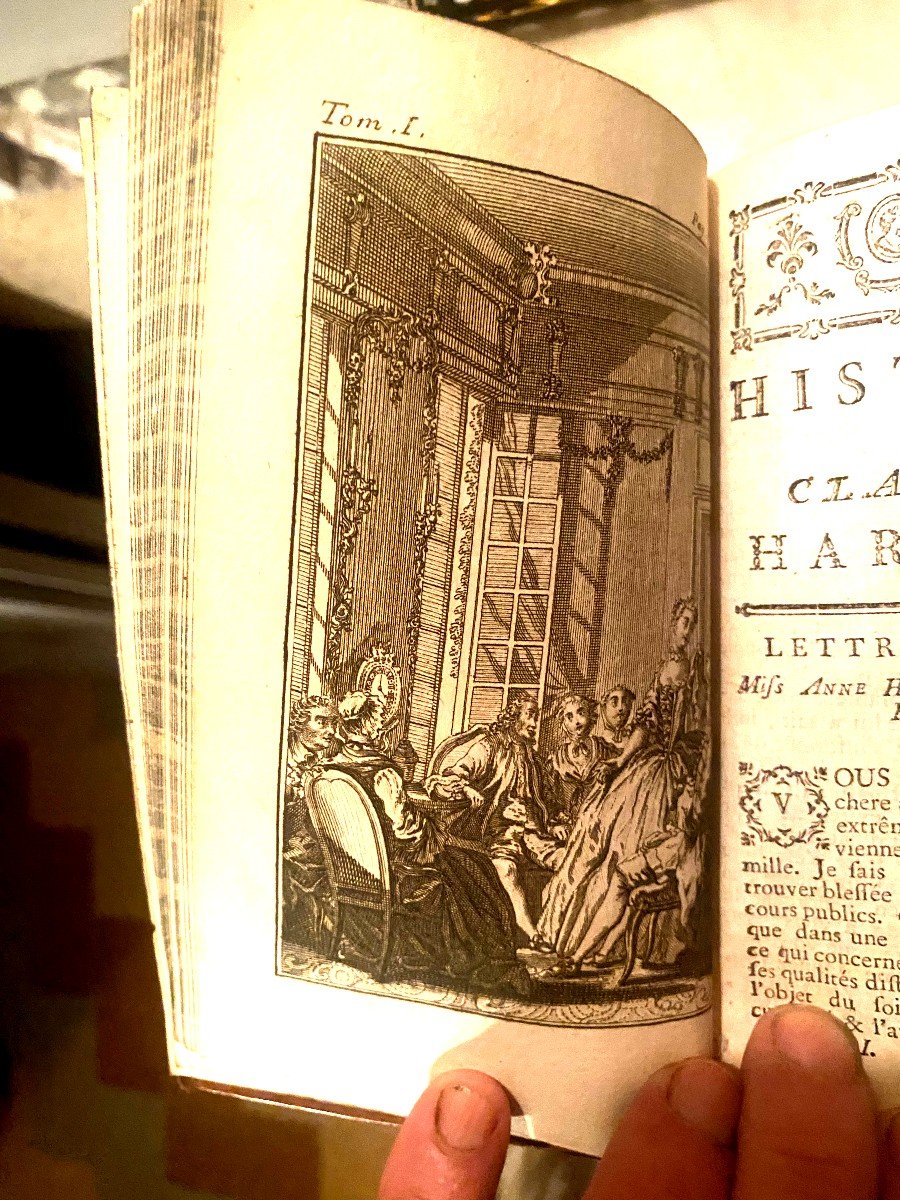 Lettres Anglaises  Où Histoire De Miss Clarisse Harlove  en  6 Vol. 1766, Par Richardson,  bien Illustrées-photo-4