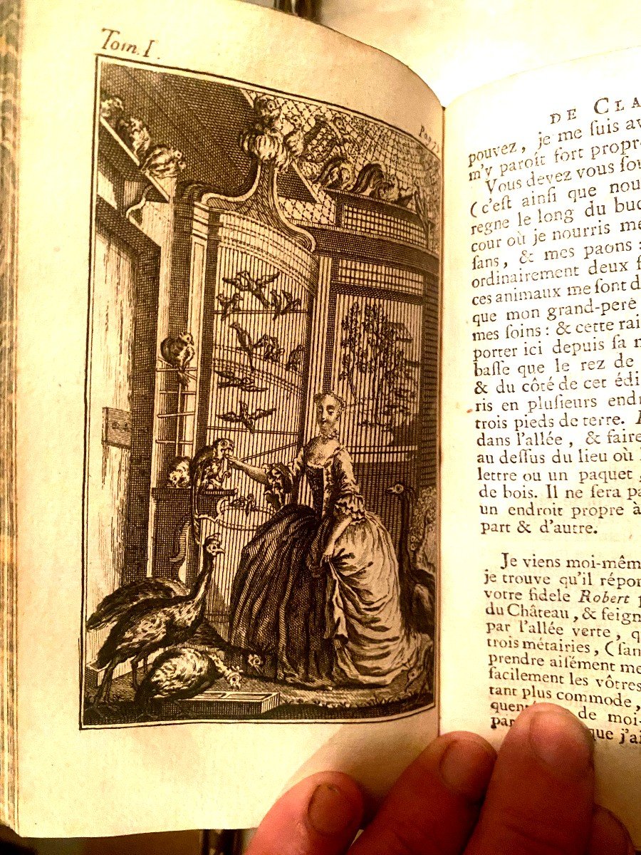 Lettres Anglaises  Où Histoire De Miss Clarisse Harlove  en  6 Vol. 1766, Par Richardson,  bien Illustrées-photo-1