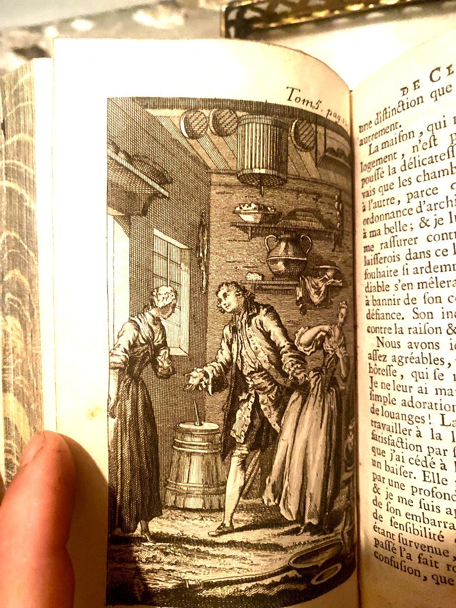 Lettres Anglaises  Où Histoire De Miss Clarisse Harlove  en  6 Vol. 1766, Par Richardson,  bien Illustrées-photo-3