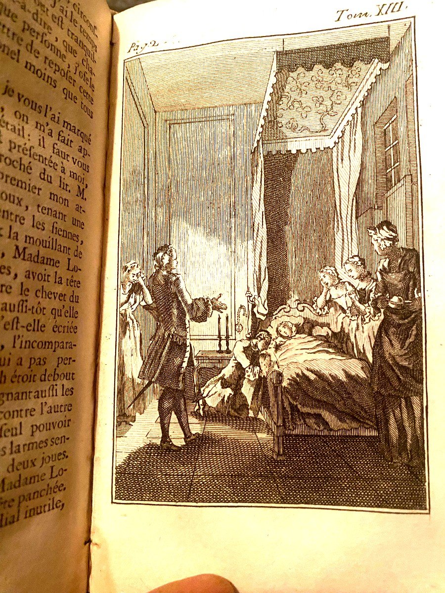Lettres Anglaises  Où Histoire De Miss Clarisse Harlove  en  6 Vol. 1766, Par Richardson,  bien Illustrées-photo-7
