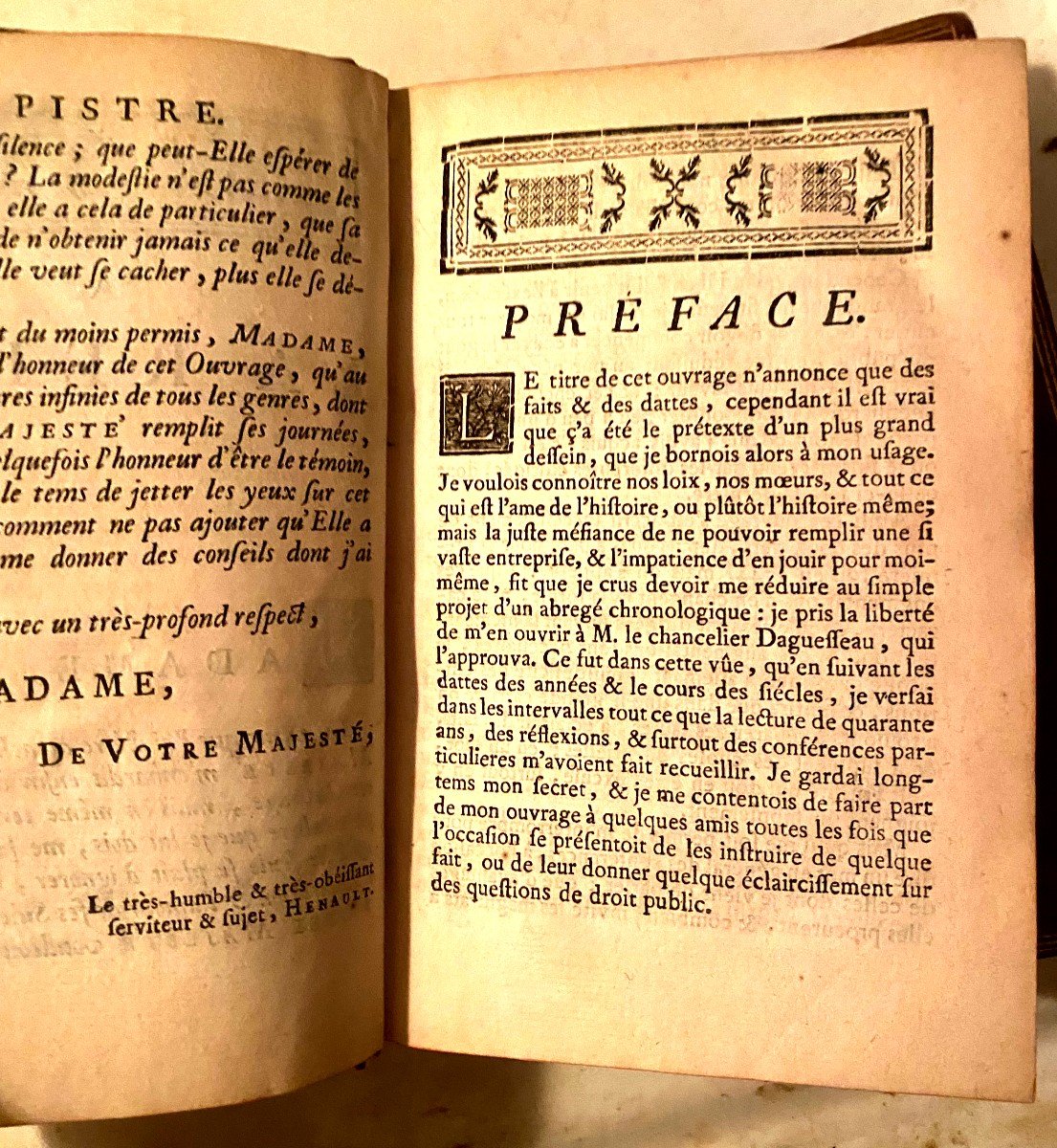 2 Volumes 1761, "new Chronological Summary Of The History Of France" By President Hénault-photo-4