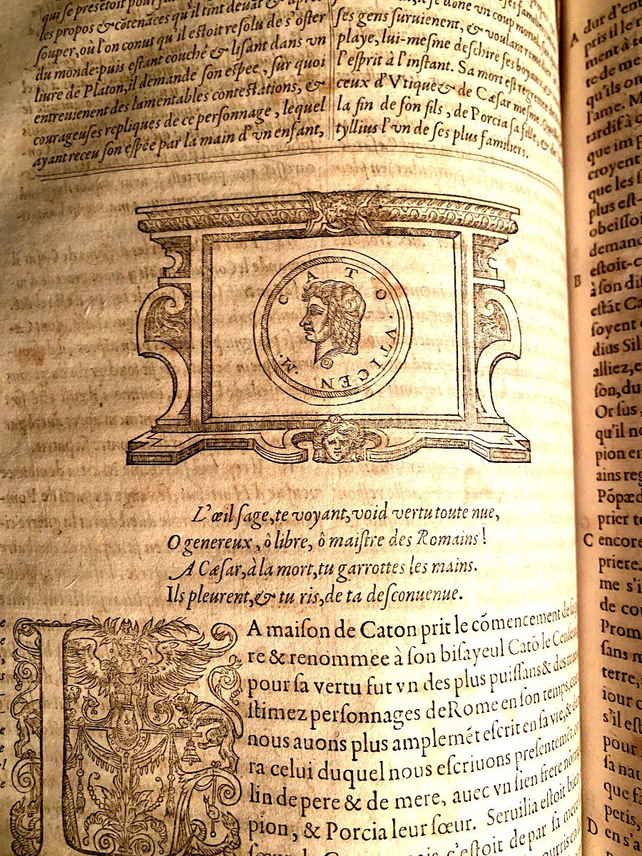 Large Volume In Folio From 1610 "lives Of Illustrious Greek And Roman Men" By Plutarch - Amyot-photo-7