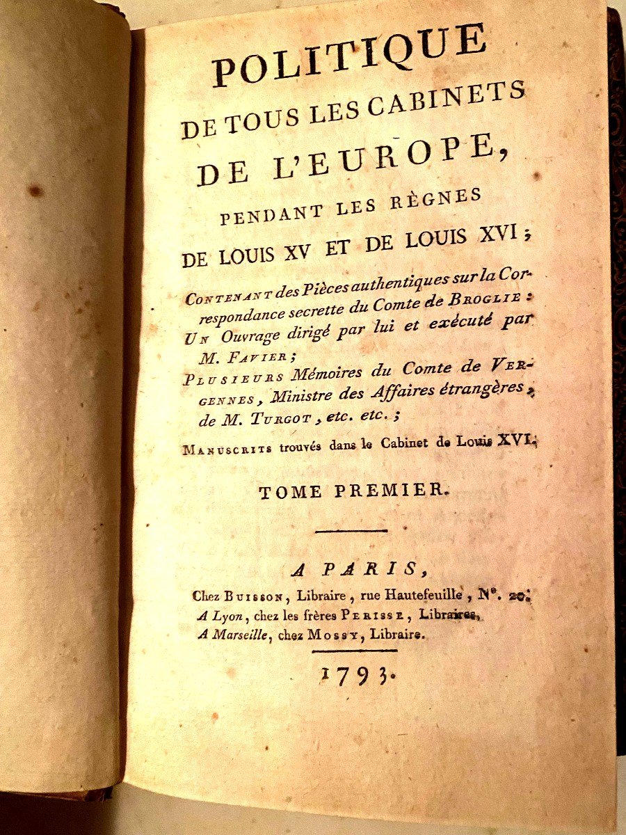 Politics Of All The Cabinets Of Europe During The Reigns Of Louis XV And Louis XVI, 1793-photo-3