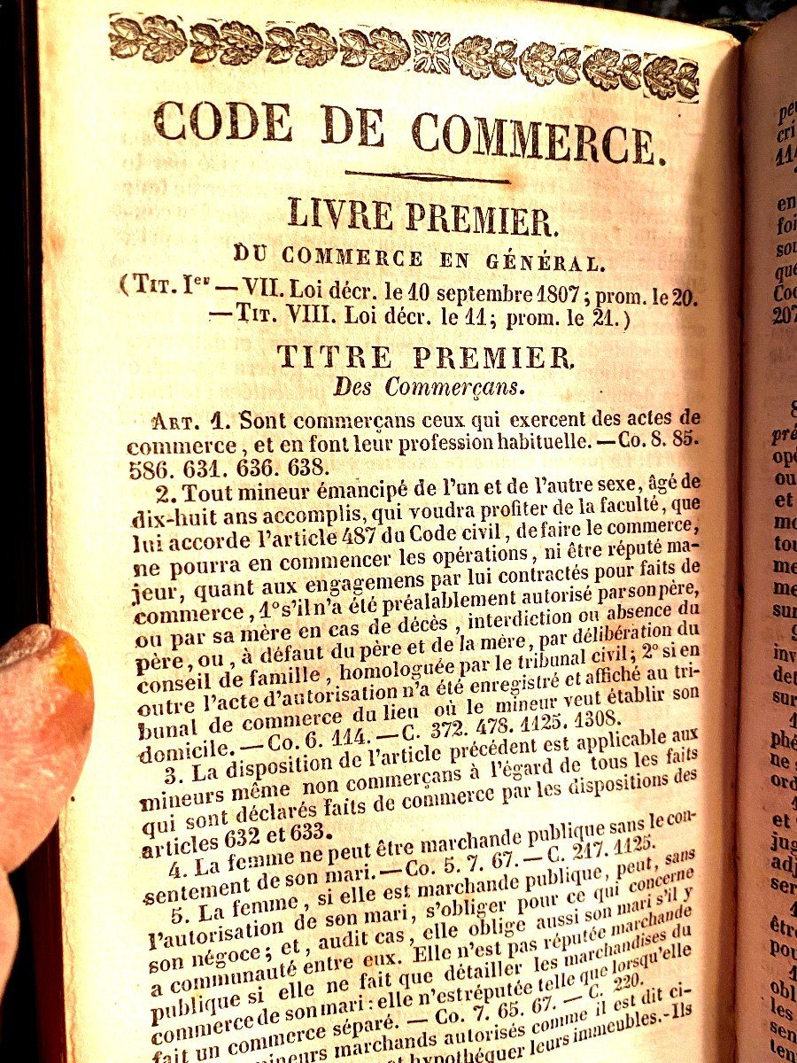 Nice Volume In 16 Of All The Codes Of The French In Toulouse 1838-photo-3