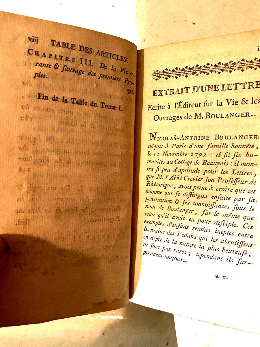 " l'Antiquité Dévoilée Par Ses Usages" Trois Volumes In 12, Par Feu M. Boulanger Amsterdam 1772-photo-1