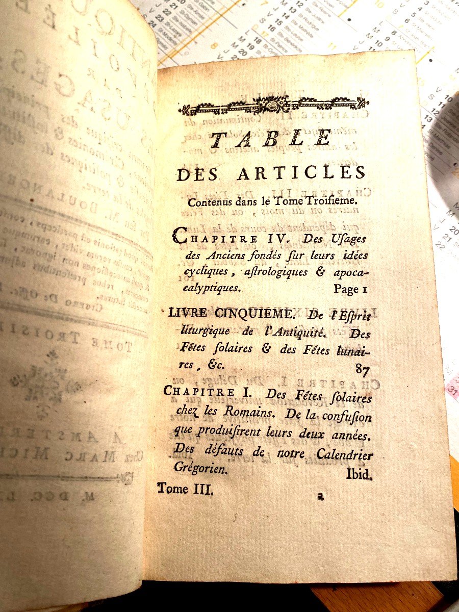 " l'Antiquité Dévoilée Par Ses Usages" Trois Volumes In 12, Par Feu M. Boulanger Amsterdam 1772-photo-5