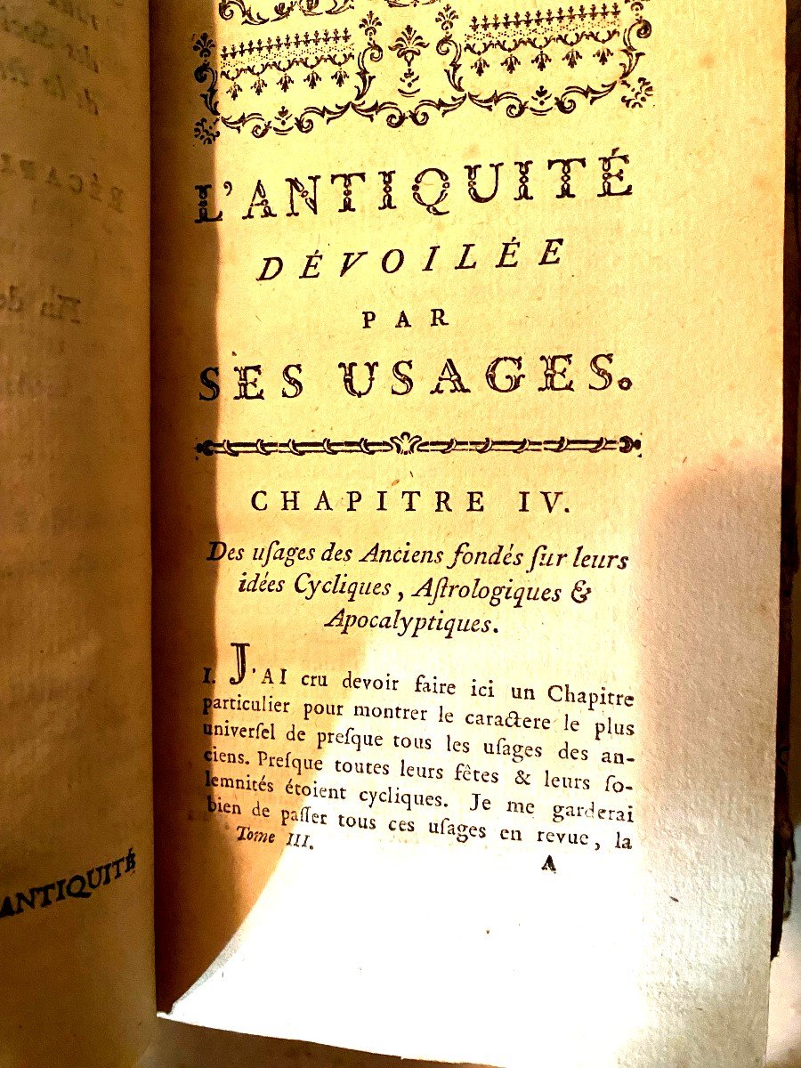 " l'Antiquité Dévoilée Par Ses Usages" Trois Volumes In 12, Par Feu M. Boulanger Amsterdam 1772-photo-7