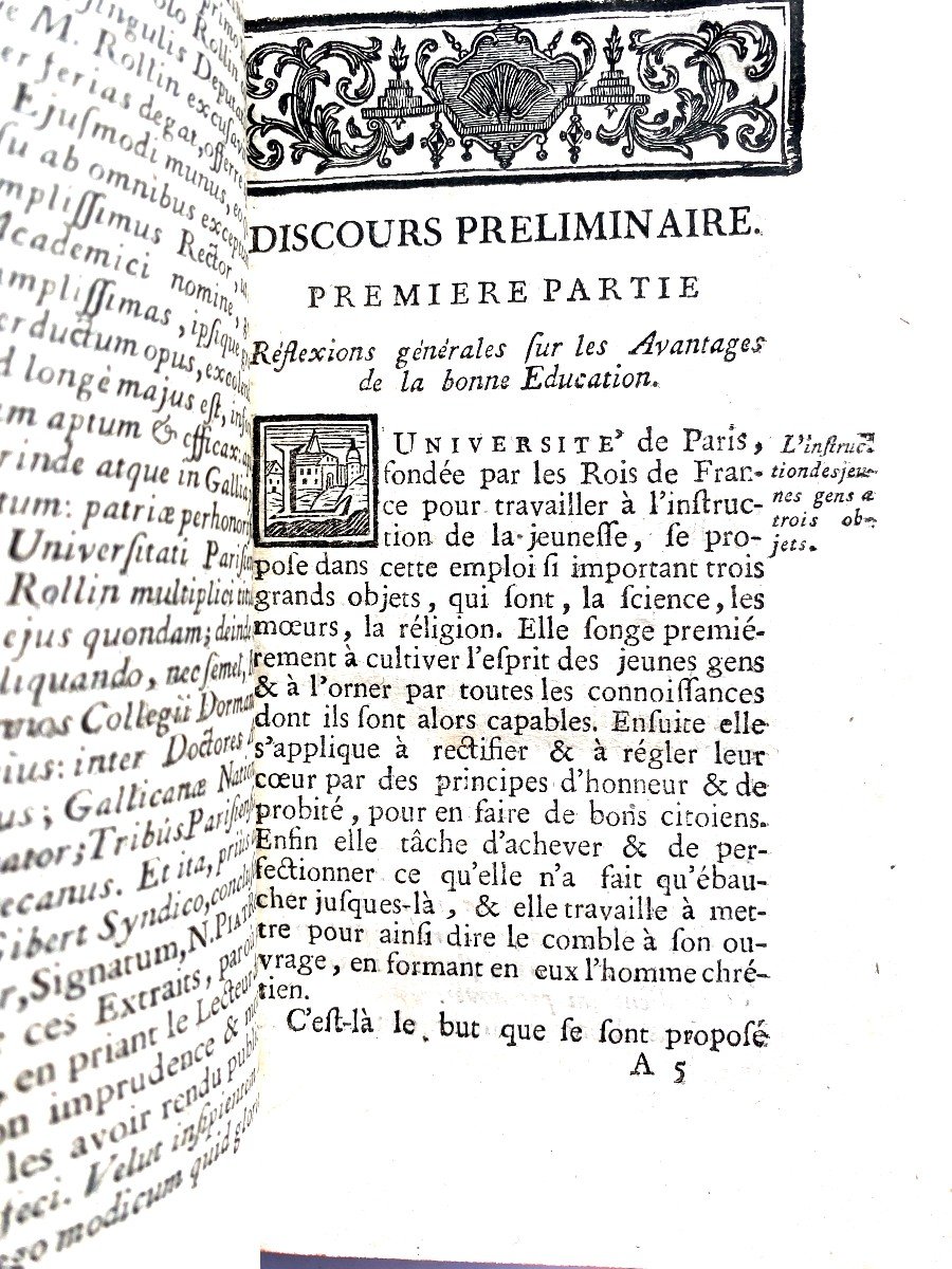 On The Way Of Teaching And Studying Belles-lettres, By Rollin, In Paris 1764 Vv Etien-photo-3