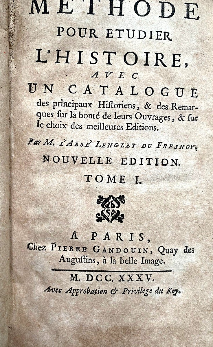 Methode Pour Etudier l'Histoire Par l'Englet Du Fresnoy 9 Vol.+ 3 Suppléments (comp. Paris 1735-photo-2