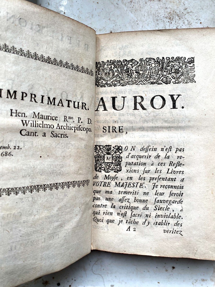 Bel In 8 Imprimé à Londres En 1687 , Réflexions Sur Les Cinq Livres De Moyse Par P. Allix-photo-4