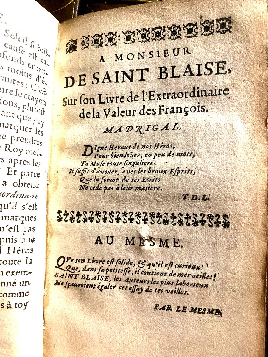   Rare: The Extraordinary Value Of The French People Of Saint Blaise 1 Vol. In 12. In Paris 1673-photo-2