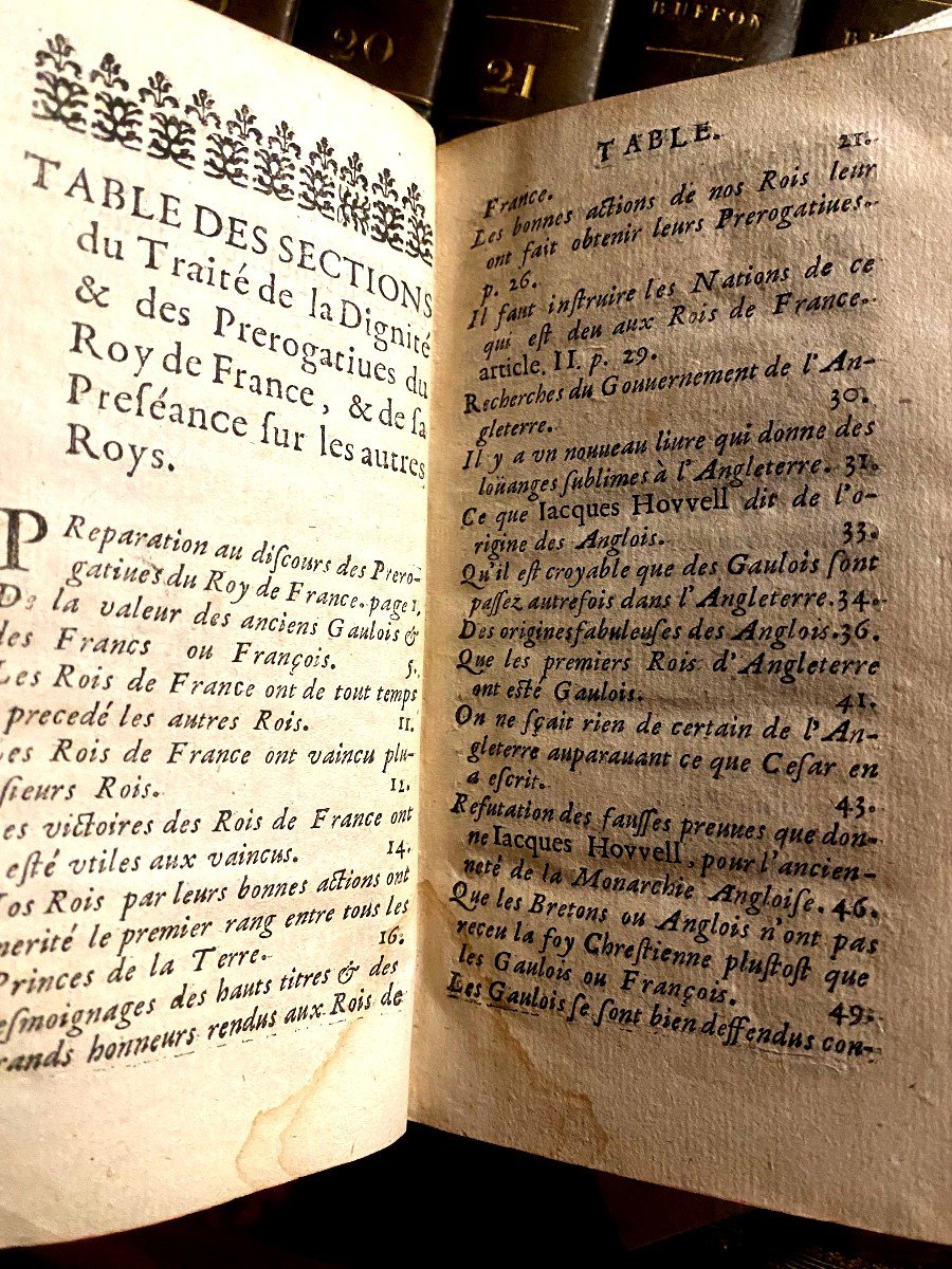Divers Traités Sur Les Droits Et Les Prérogatives Des Rois De France , à Paris 1666, En I Vol. -photo-4