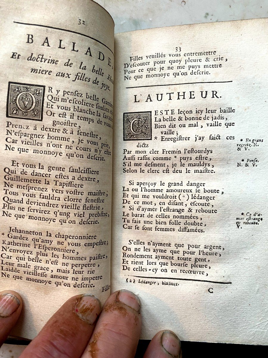 Rare And Beautiful Copy Of The Works Of François Villon Published By A. Coustelier In Paris In 1723-photo-3