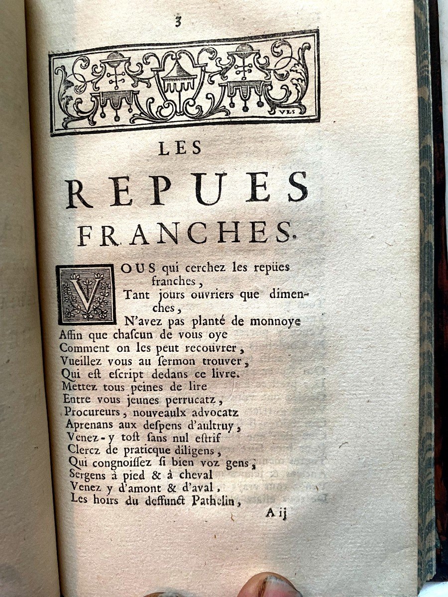 Rare And Beautiful Copy Of The Works Of François Villon Published By A. Coustelier In Paris In 1723-photo-6