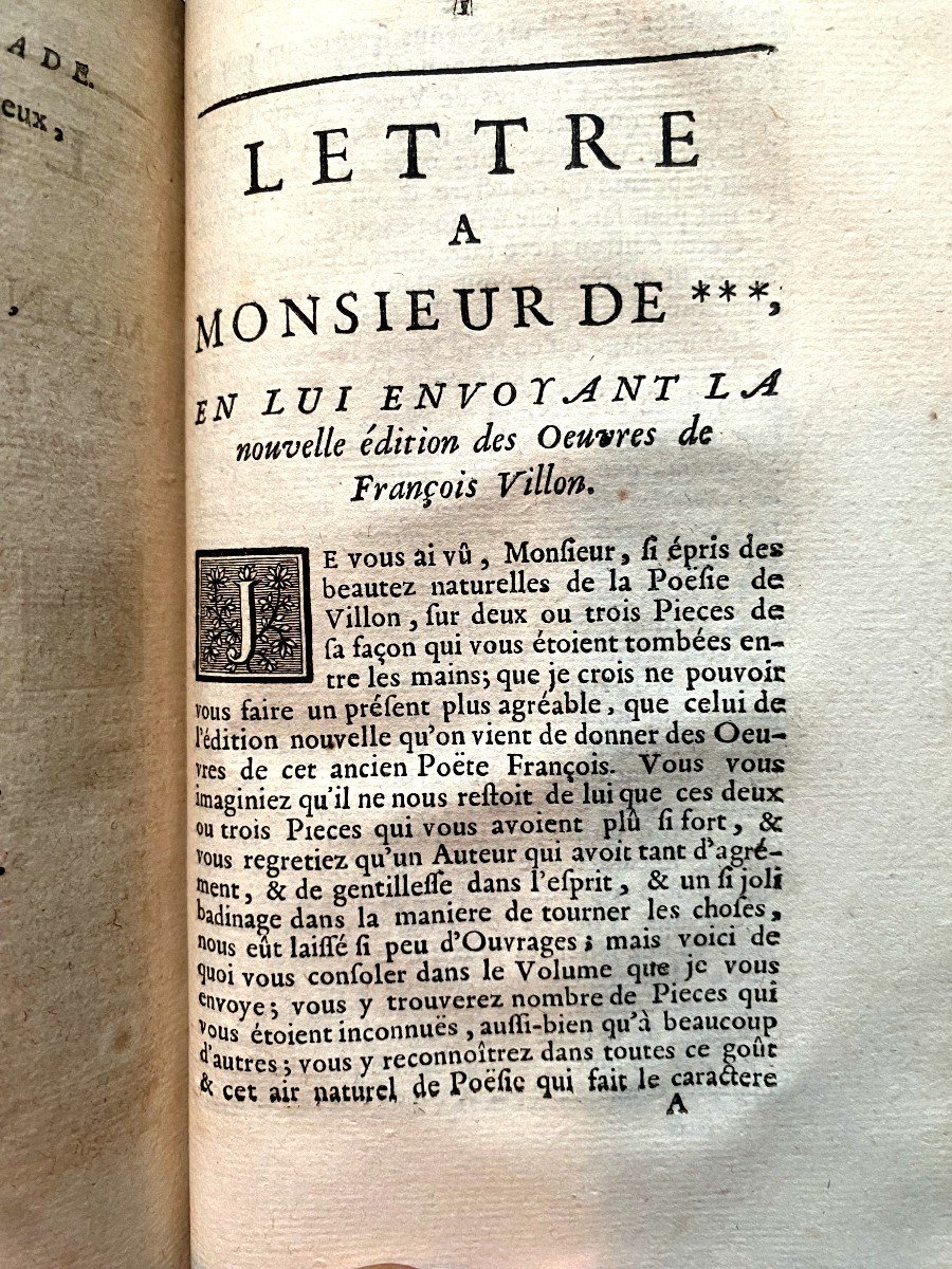 Rare And Beautiful Copy Of The Works Of François Villon Published By A. Coustelier In Paris In 1723-photo-8
