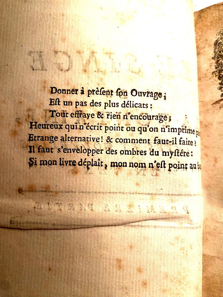 "le Singe De La Fontaine " Où Contes Et Nouvelles En Vers Par De Theis Rare Volume In 12 , 1773-photo-1