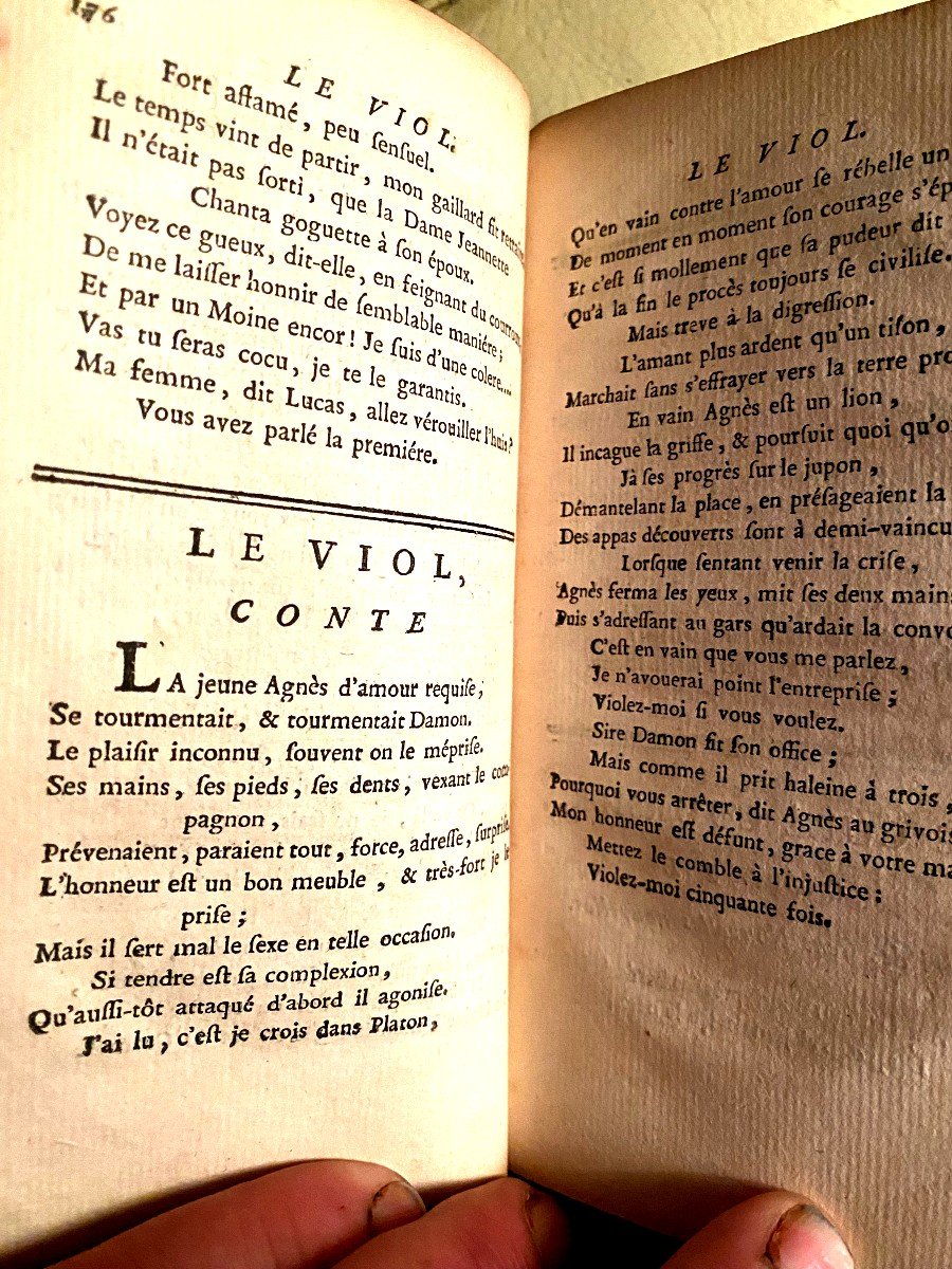 "le Singe De La Fontaine " Où Contes Et Nouvelles En Vers Par De Theis Rare Volume In 12 , 1773-photo-4