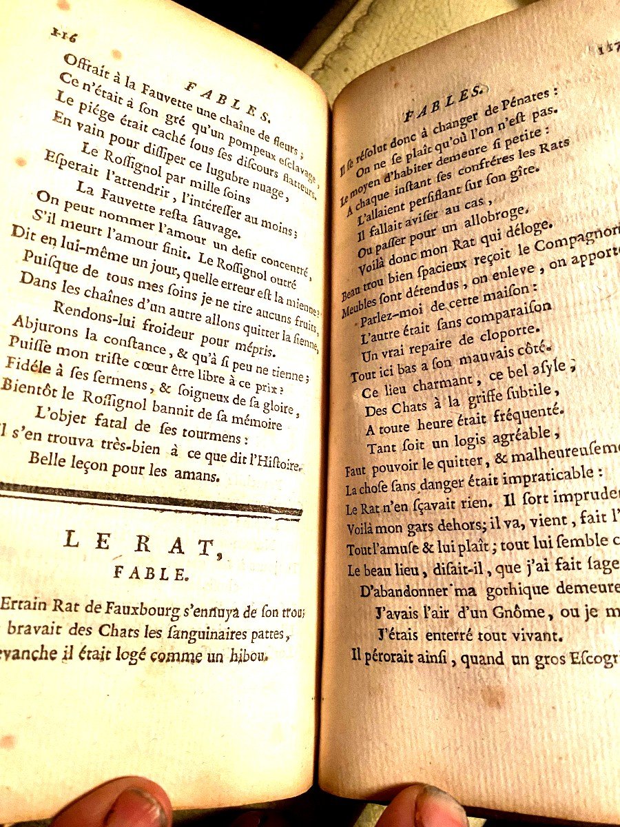 "le Singe De La Fontaine " Où Contes Et Nouvelles En Vers Par De Theis Rare Volume In 12 , 1773-photo-8