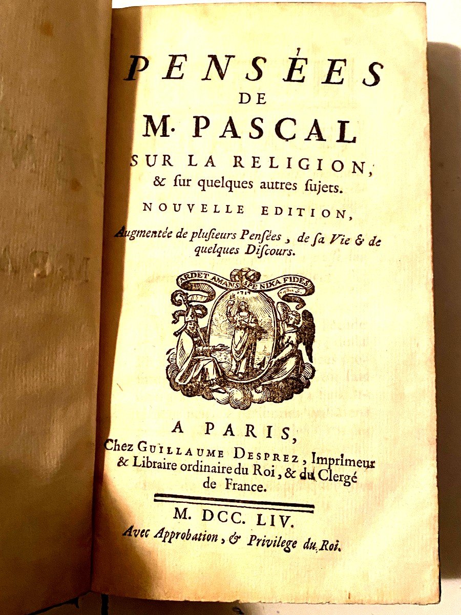  Thoughts Of M. Pascal On Religion & On Some Other Subjects, New Edition, Paris 1754-photo-3