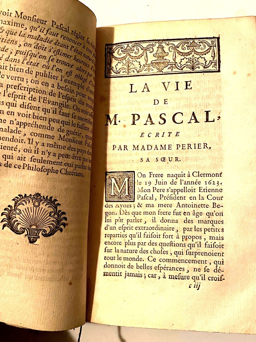  Thoughts Of M. Pascal On Religion & On Some Other Subjects, New Edition, Paris 1754-photo-4