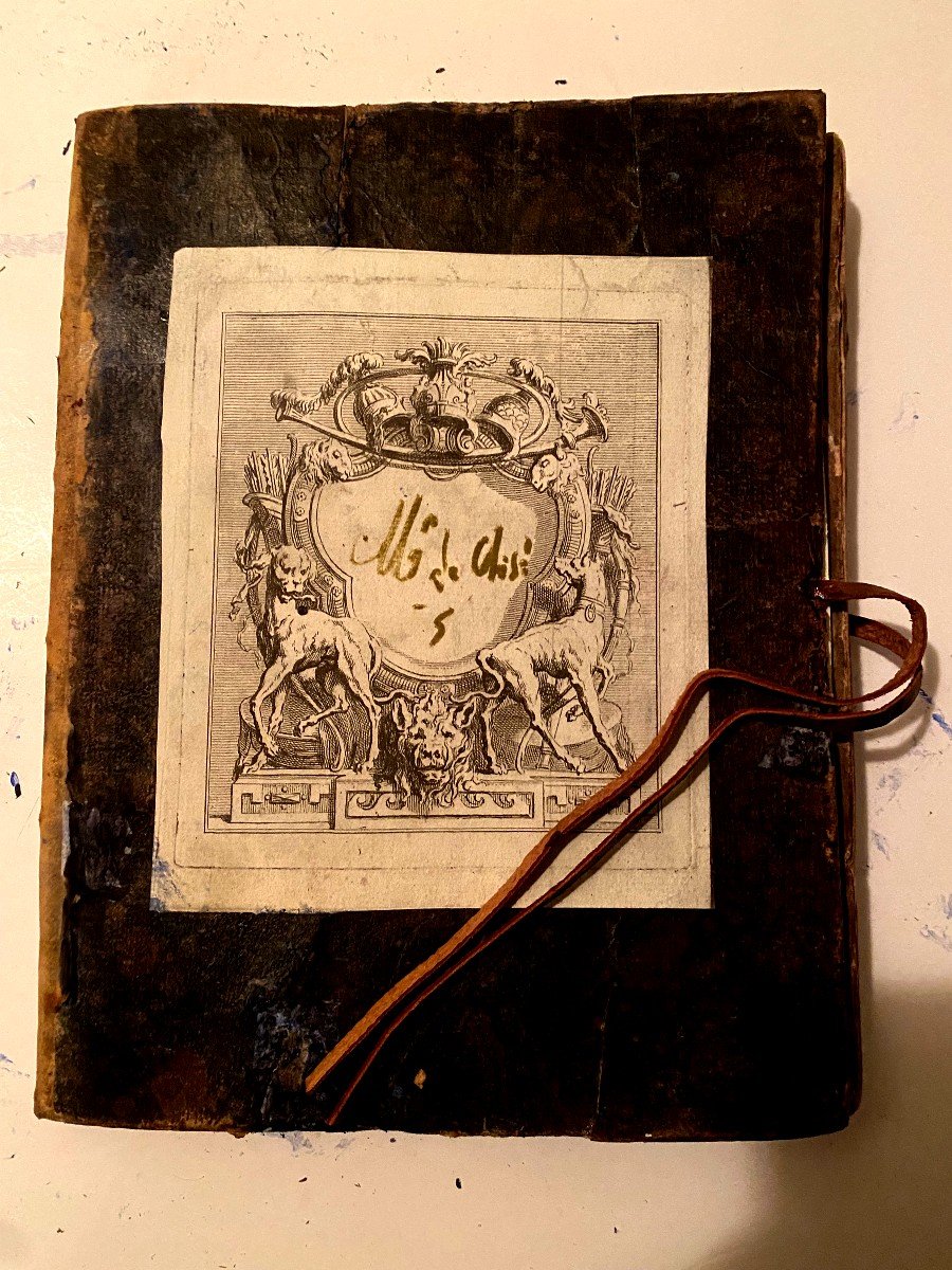 Beautiful Lace-up Wallet Book With Arms In Paris From The Print. From The King, “report Of Necker”